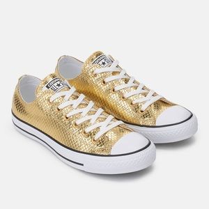 Gold Snake Chuck Taylor Converse Sneakers